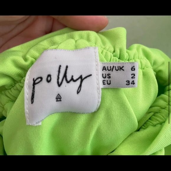 Neon Green princess Polly top - Picture 3 of 4